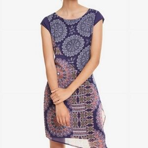 Desigual Blue & Pink Patterned Kiroga Dress